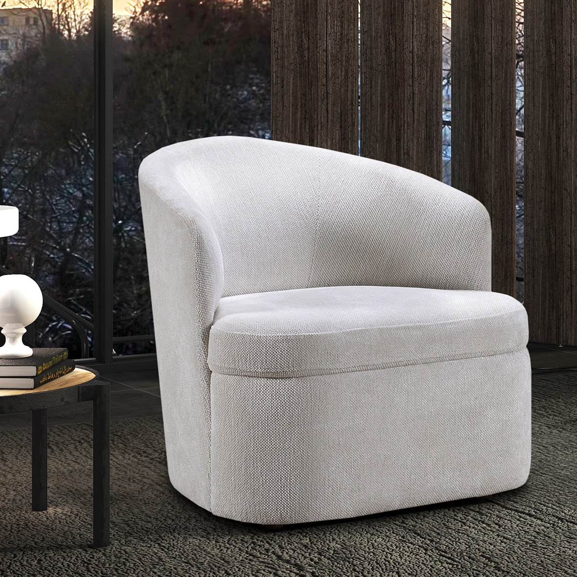 Poltrona Charm.
Largura: 77 cm / Profundidade: 75 cm / Altura: 74 cm
Mais de 50 cores e tecidos diferentes.
Espuma HR, Mola Bonnel, Madeira Maciça.
Pillow Top Confortável com Espuma HR
Acabamento e Qualidade impecável.